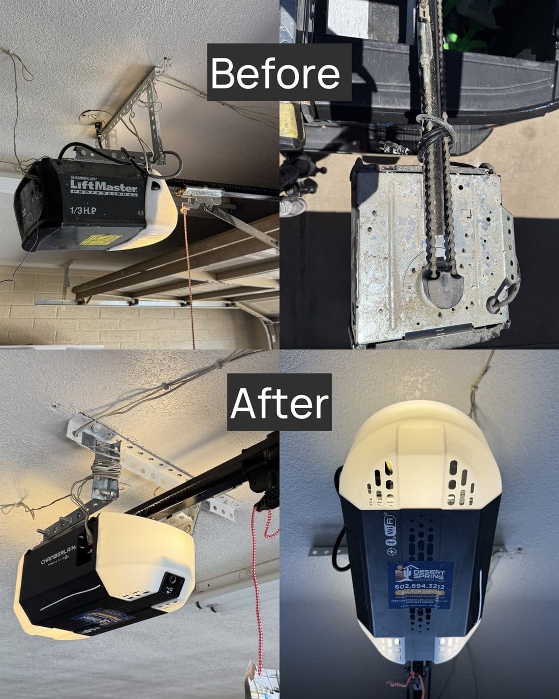 Broken Opener Replacement — before and after by Desert Spring