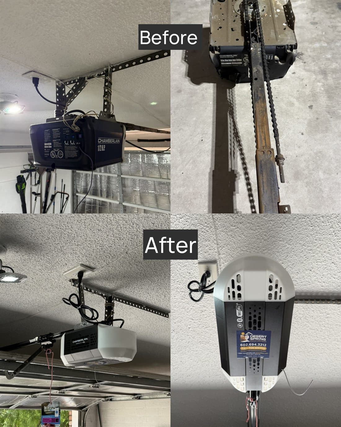 New Opener Install — before and after by Desert Spring