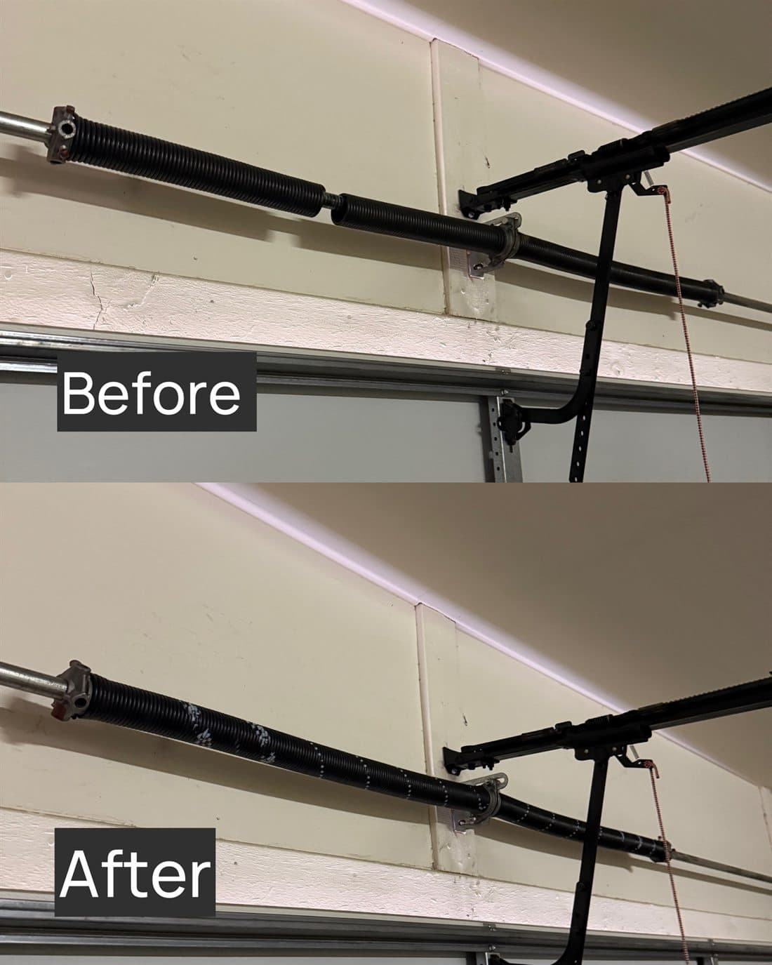 Broken Spring Replacement — before and after by Desert Spring