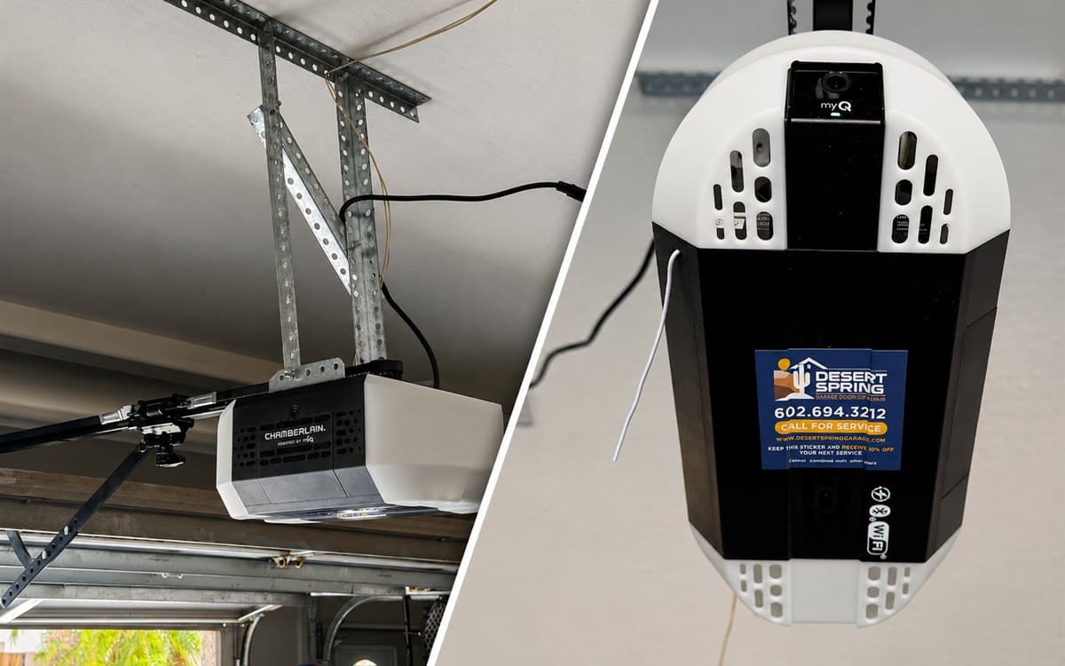 Garage Door Opener Mesa LiftMaster garage door opener installed by Desert Spring in Mesa, AZ
