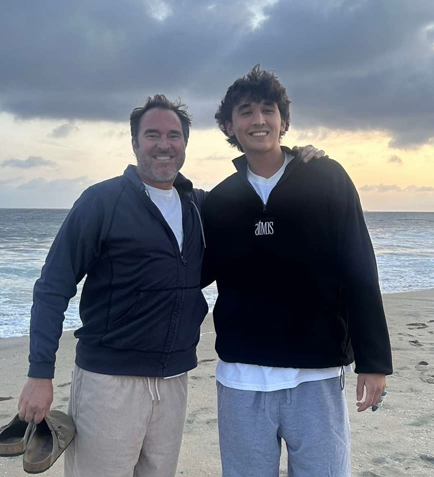 Kelly Christensen, founder of Desert Spring, with his son Cole