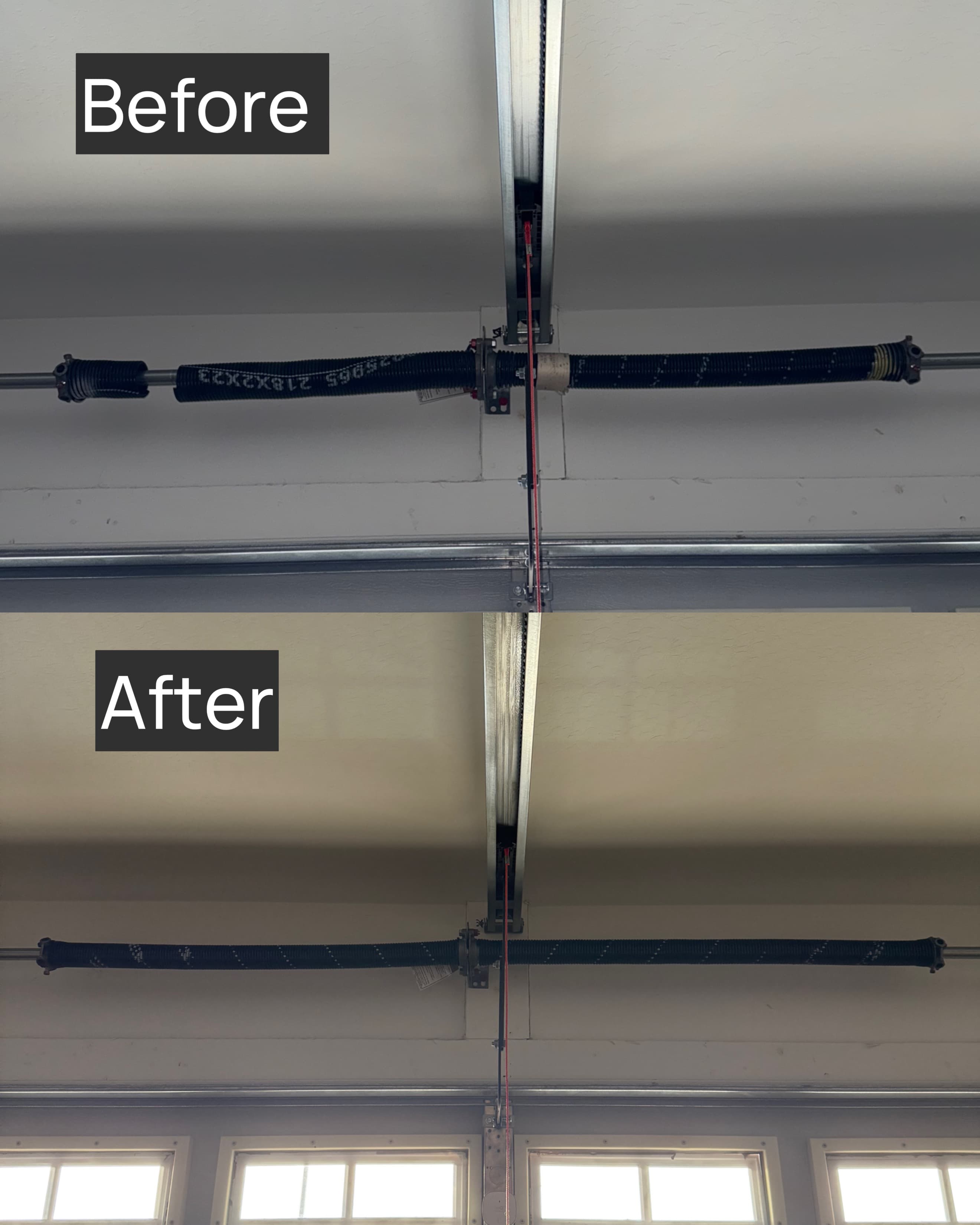 Desert Spring technicians replacing a garage door spring